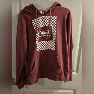 Vans Maroon Hoodie for Men